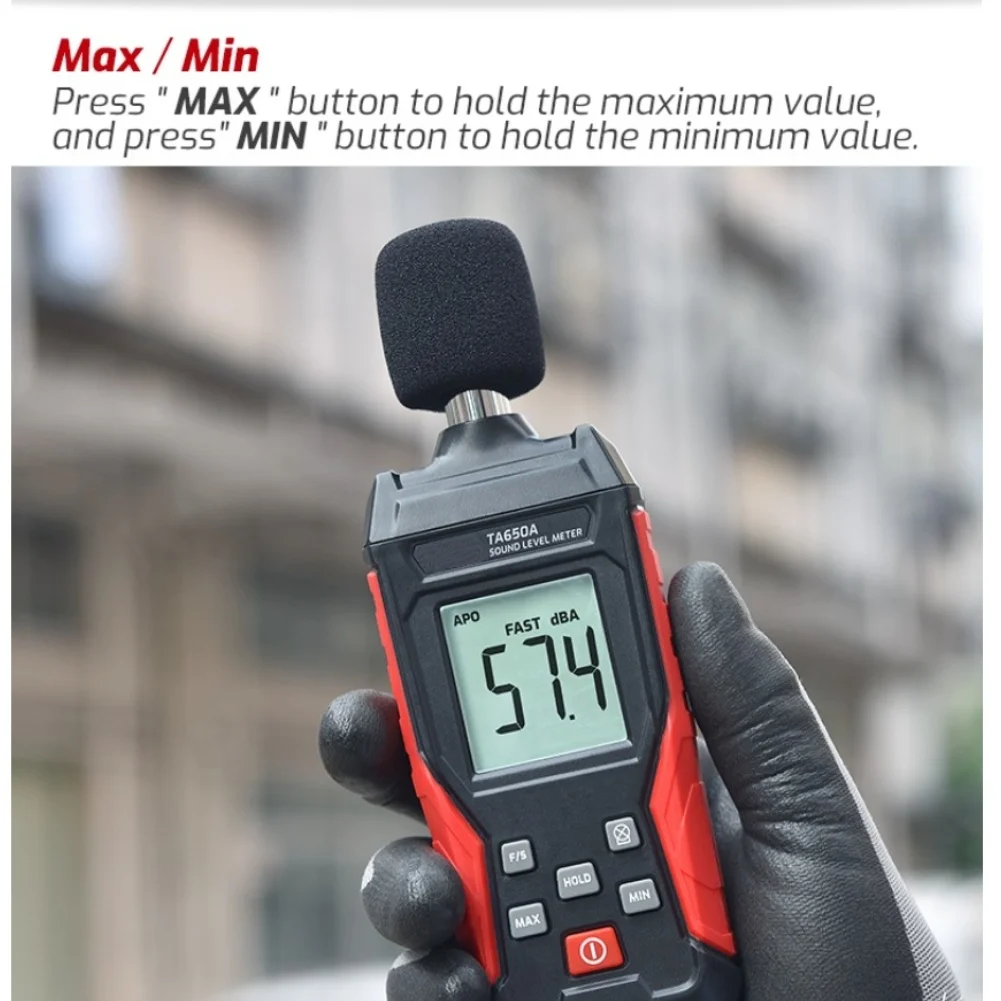 TA650A for Professional Grade Decibel Detector with 1/2 Inch Capacitive Microphone Fast Response and Reliable Readings