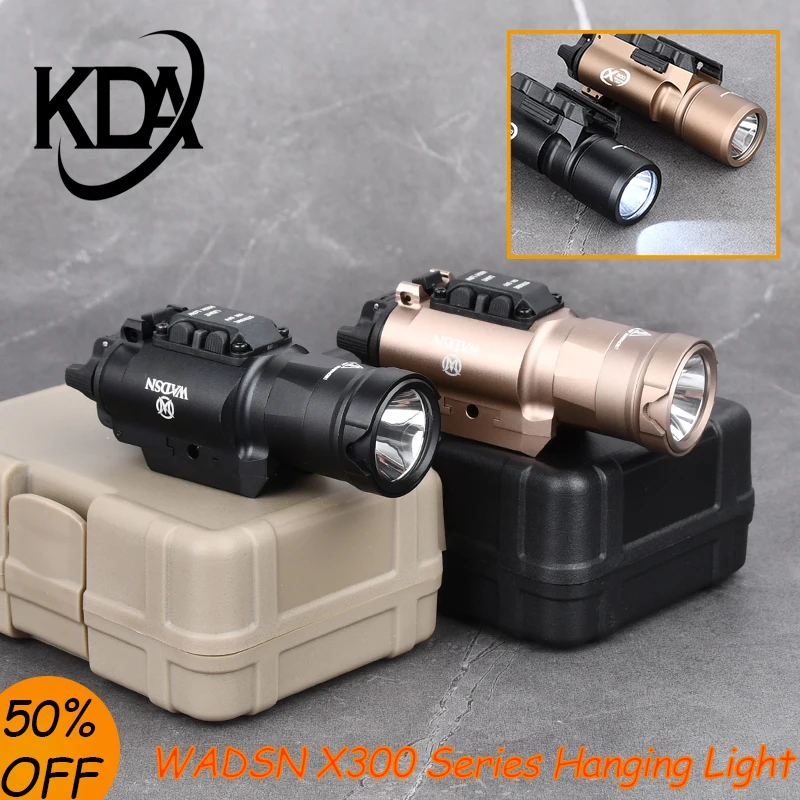 WADSN XH35 X300 X300U X300V Ultra Metal Hanging Pistol Light Weapon Hunting Scout Light Strobe LED Flashlight Fit 20mm Rail