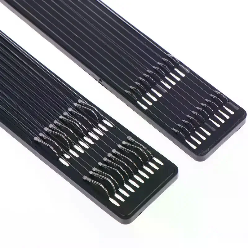 20Pcs Pre-tied Rig 45cm Barbed Fishing Hooks High Carbon Steel With Sub-line Barbed Hooks Anti-rust For Carp Grass Carp Crucian