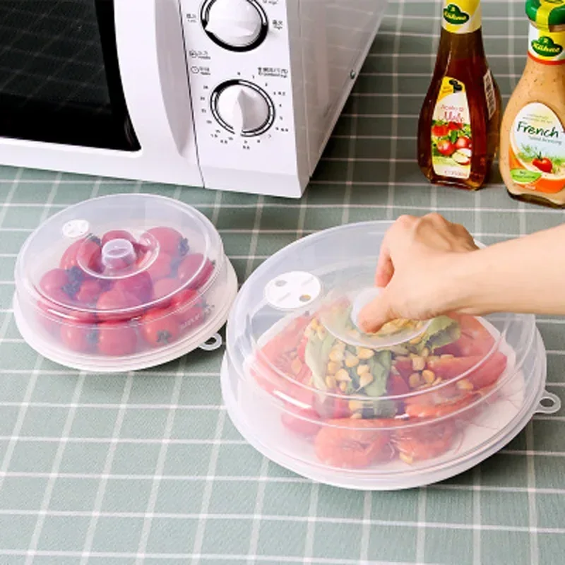 

Food Cover Transparent Ventilated Microwave Covers Cookware Oven Dish Pan Lid Plate Stove Lids Anti-Splash Cap NEW