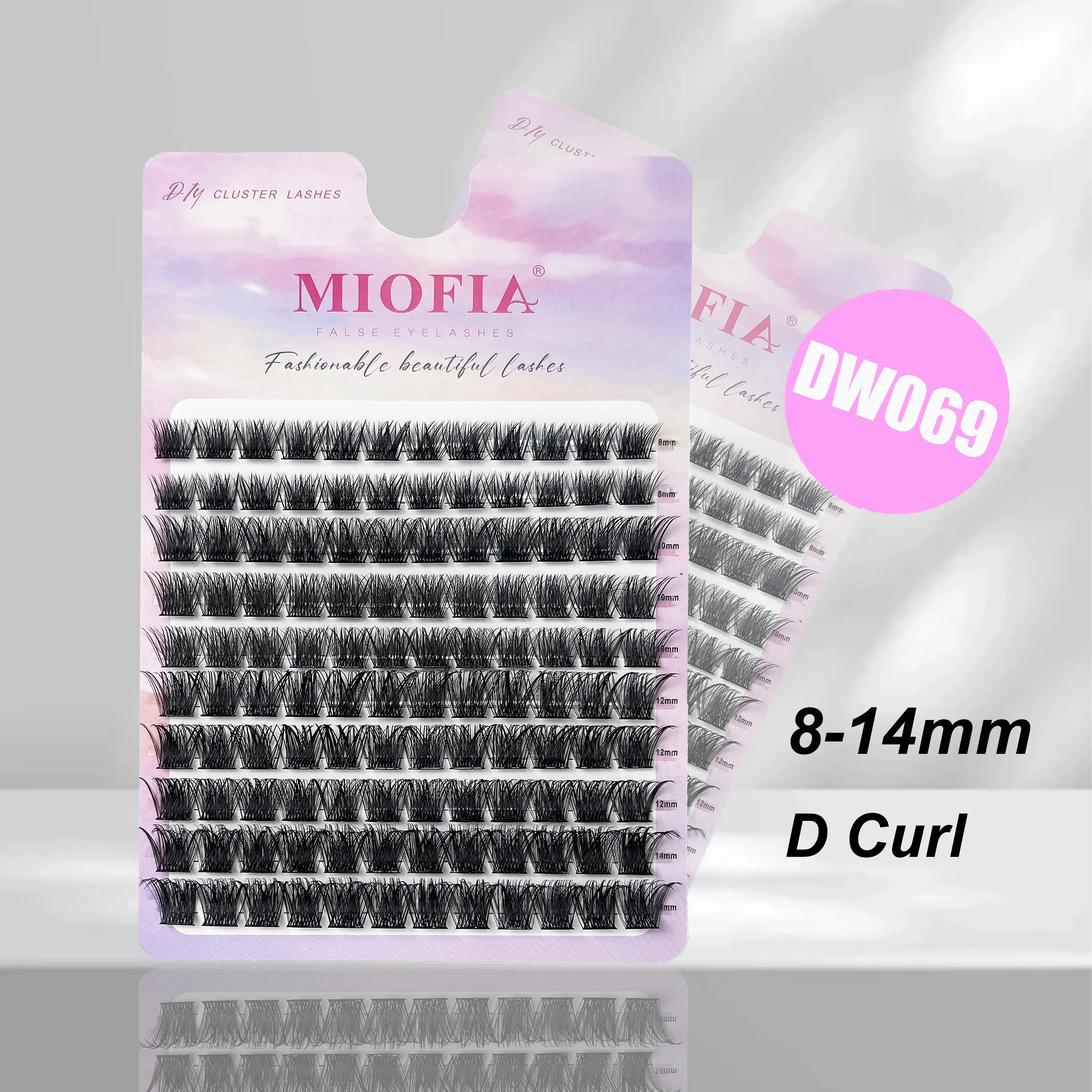 10列3Dフェイクミンククラスターつけまつげキャットアイまつげナチュラル厚いセグメントまつげDIYまつげエクステンションメイクアップまつげ