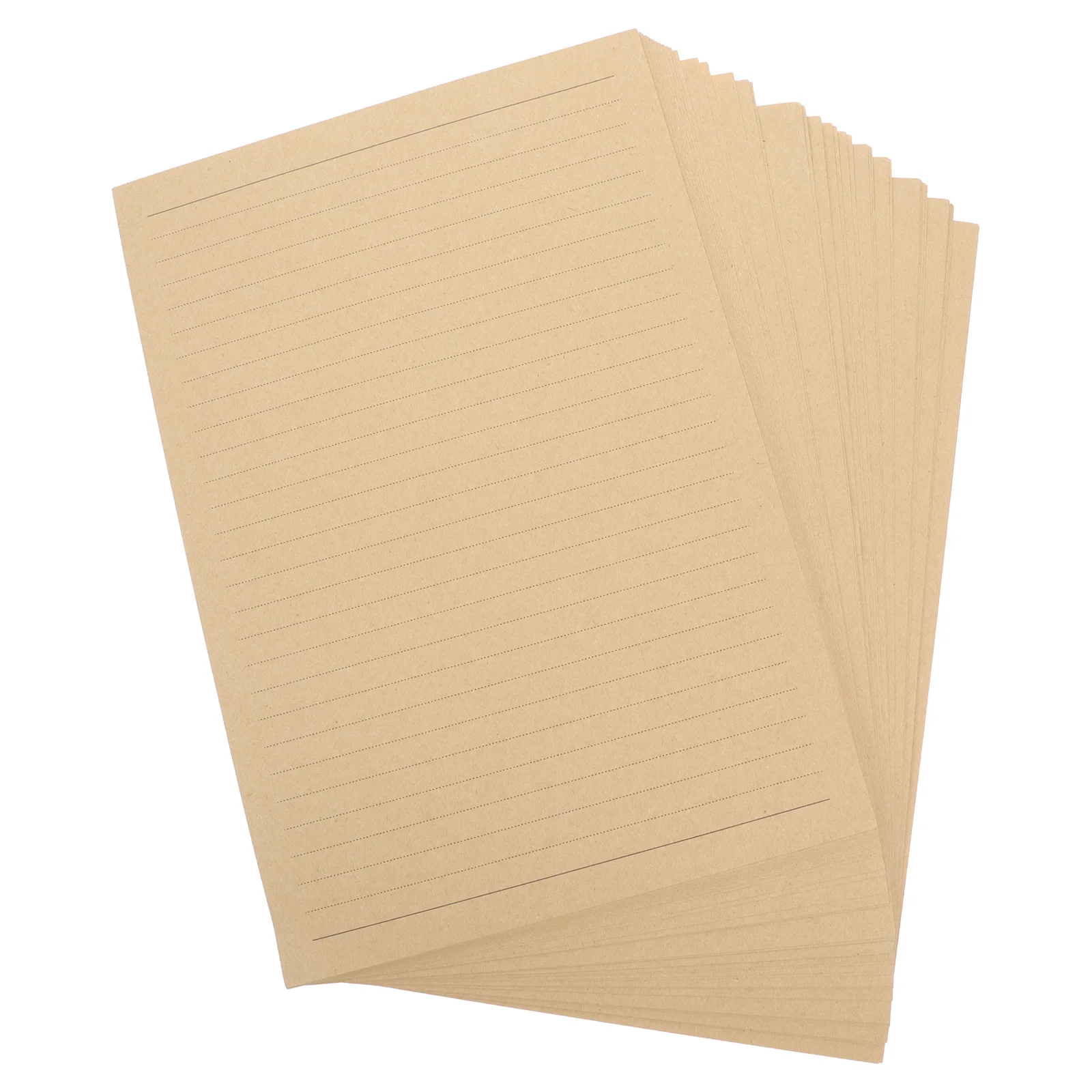 

50 Sheets Kraft Lined Letter Paper Vintage Stationery for Thank You Cards Wedding Invitations B5 Retro Design
