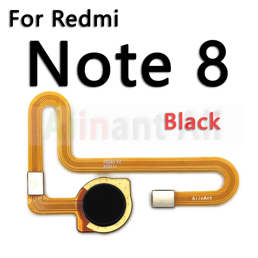 Сканер AiinAnt для Xiaomi Redmi Note 8 8T Pro Plus Prime Home Button, гибкий кабель для сканера отпечатков пальцев и идентификации по внутренней