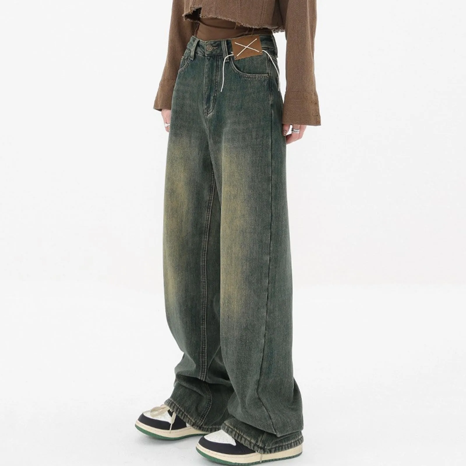

Streetwear High Waist Women's Flare Jeans Spring Fall Korean Design Retro Bell-bottoms Vaqueros Skinny Stretch Korean Denim Pant