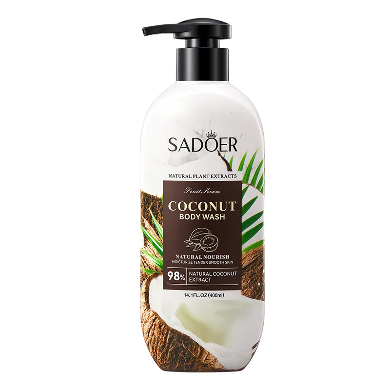 Fruit Body Wash 400ml Coconut Cleansing Avocado Body Wash Rich Foam Body Cleansers Deep Cleaning Skin