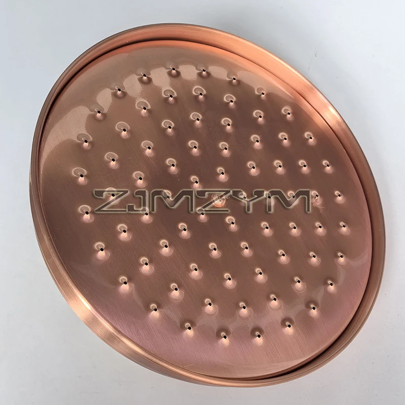 Antique Red Copper 8 inch Round Rainfall Shower Head Bath Rainfall Shower Faucet Head Bathroom Accessories