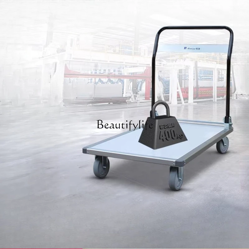 

04Truck Folding trolley Multifunctional Light Portable Aluminum Alloy Tie Rod Cart Household Pull Goods Flatbed Cart