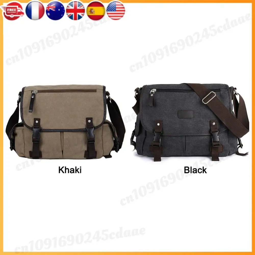 

Unisex Messenger Bag Large Capacity Crossbody Bags For Men Water Resistant 14 Inch Laptop Pouch Adjustable Strap for School Work
