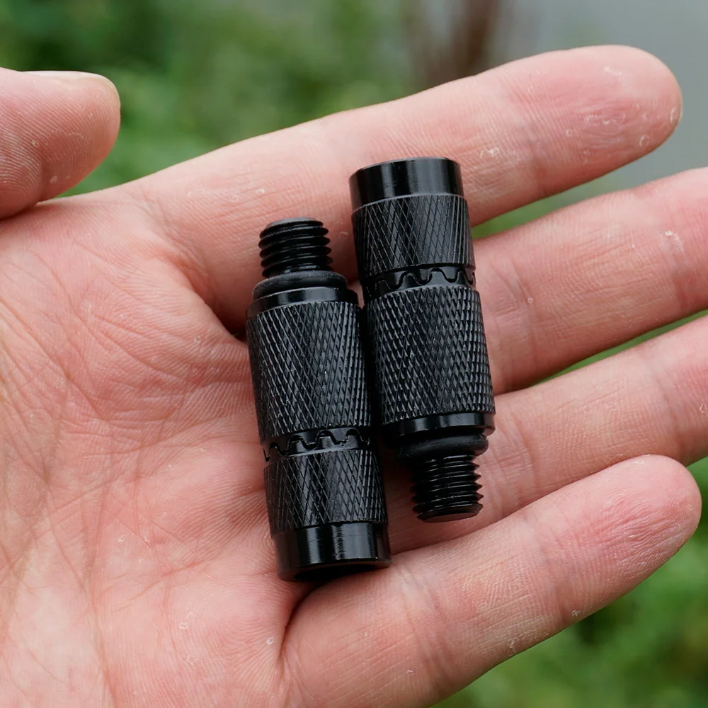 Hirisi 2/4 Uds pesca de carpa conector de cambio rápido adaptador de aluminio AQ215 para alarmas de pesca palos bancarios accesorios de pesca