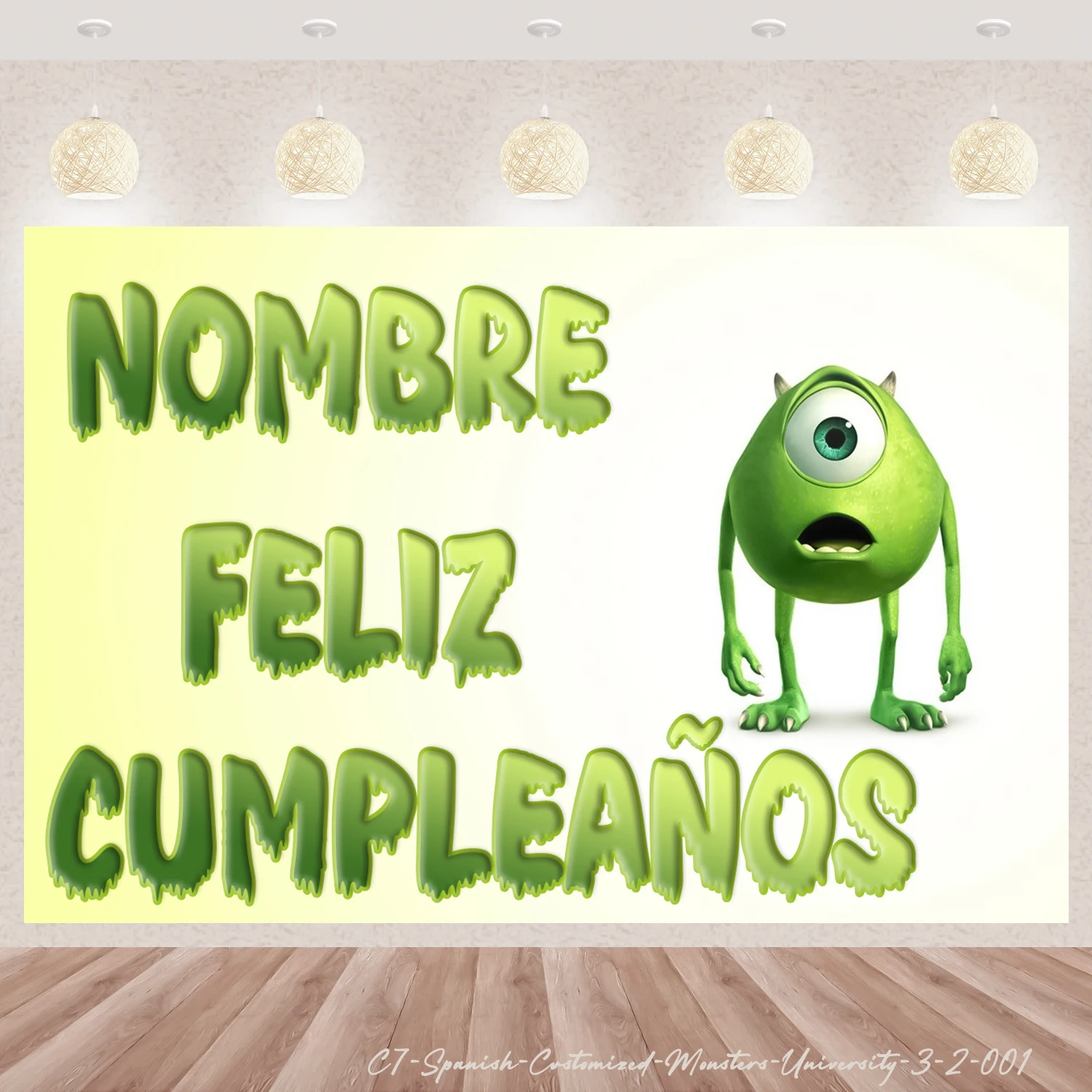 Monsters University Finding Nemo Donald Duck Lilo & Stitch Birthday Party Personalized Customization Background Baby Shower image 3