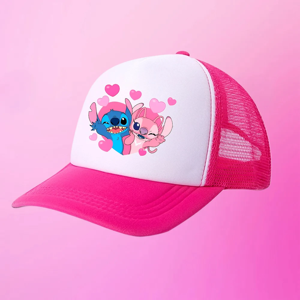 

Stitch Baseball Cap For Boys Girls Adjustable Protection Unisex Casual Hip-Hop Print Mesh Sun Classic Cotton Peaked Hat
