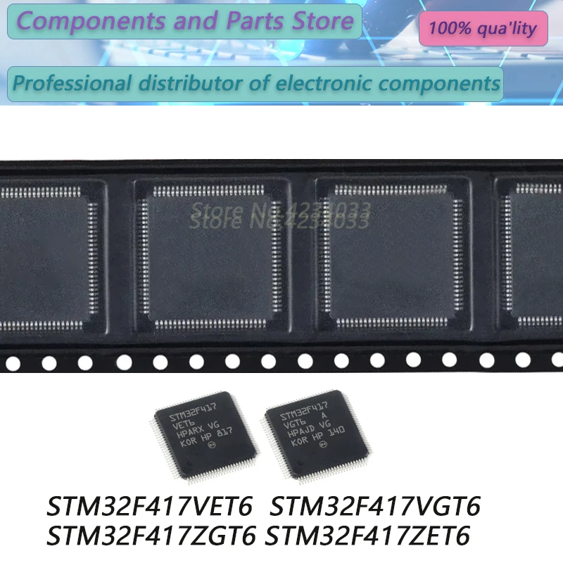 1PCS STM32F417VET6 STM32F417VGT6 STM32F417ZGT6 STM32F417ZET6 QFP100 New Original Stock