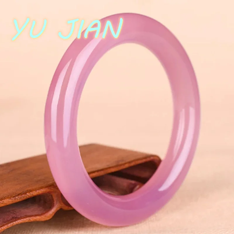 Newest Natural High Quality Pink Original Ecological Pattern Handcarved Jadeite Jade Bangle Bracelets Jewelry Handring Hewelry