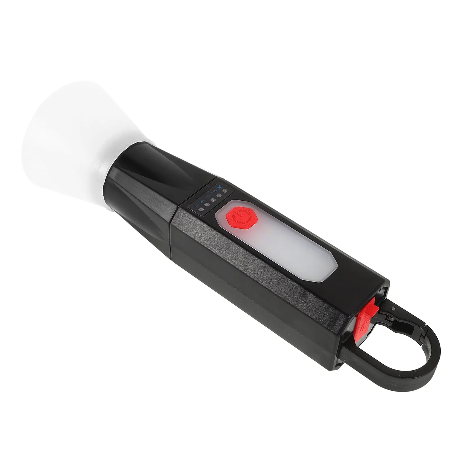 

Solar Powered Flashlight Rechargeable High Brightness LED Light USB Dual Charging Portable Camping Lantern Emergency Spotlight