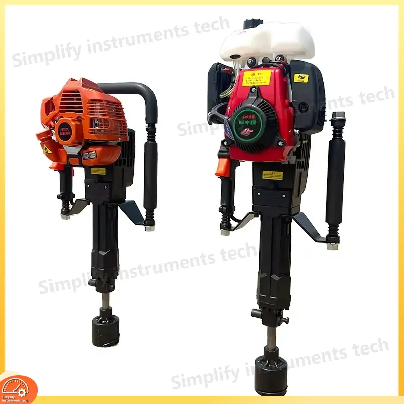 58CC Gas Pile Driver 4 Stroke Portable Post Hole Digger Earth Auger Fence Post Hammer Heavy Duty Ground Drilling