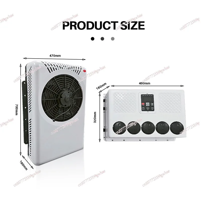 

24v vertical split machine electric cooling and heating frequency conversion car RV parking air conditioner