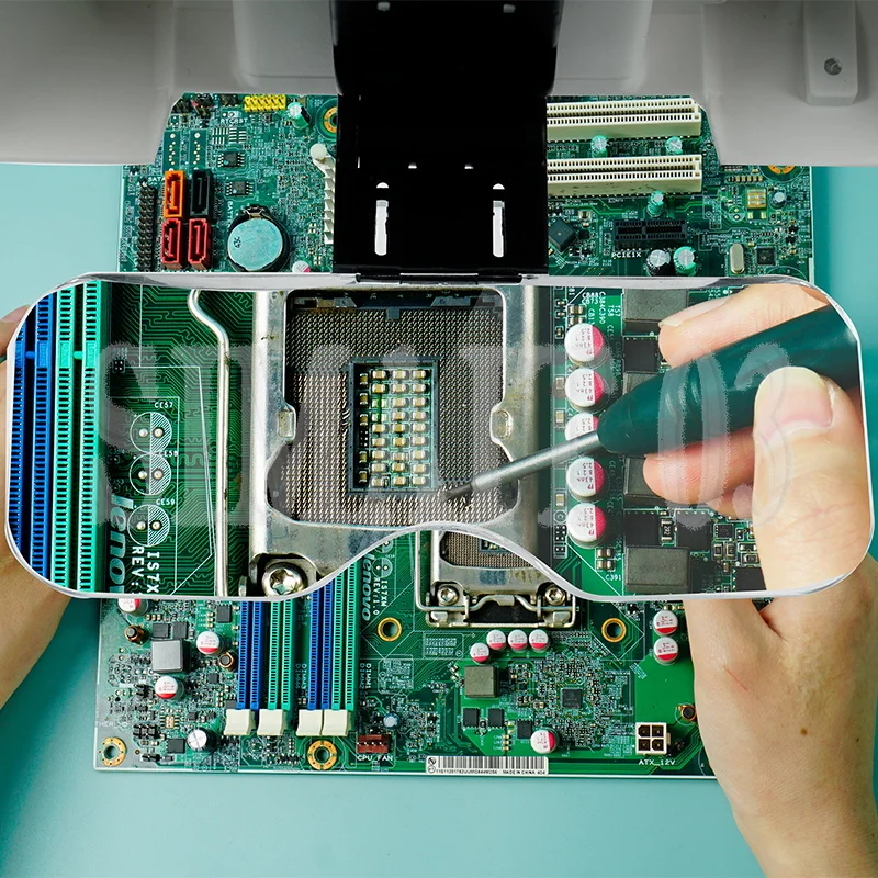 "مكبر عصابة الرأس مع LED - مجموعة 5 عدسات قابلة لإعادة الشحن لإصلاح الدوائر وصناعة الساعات"