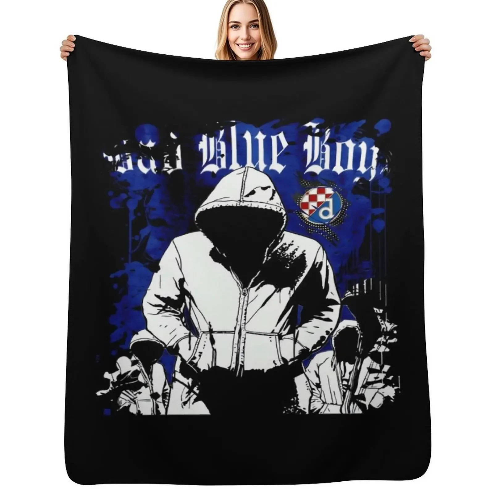 

Dinamo Zagreb Purgeri Croatia Bad Blue Boys Football Croatian Soccer Modric Bbb Hooligans Supporters Croat Throw Blanket