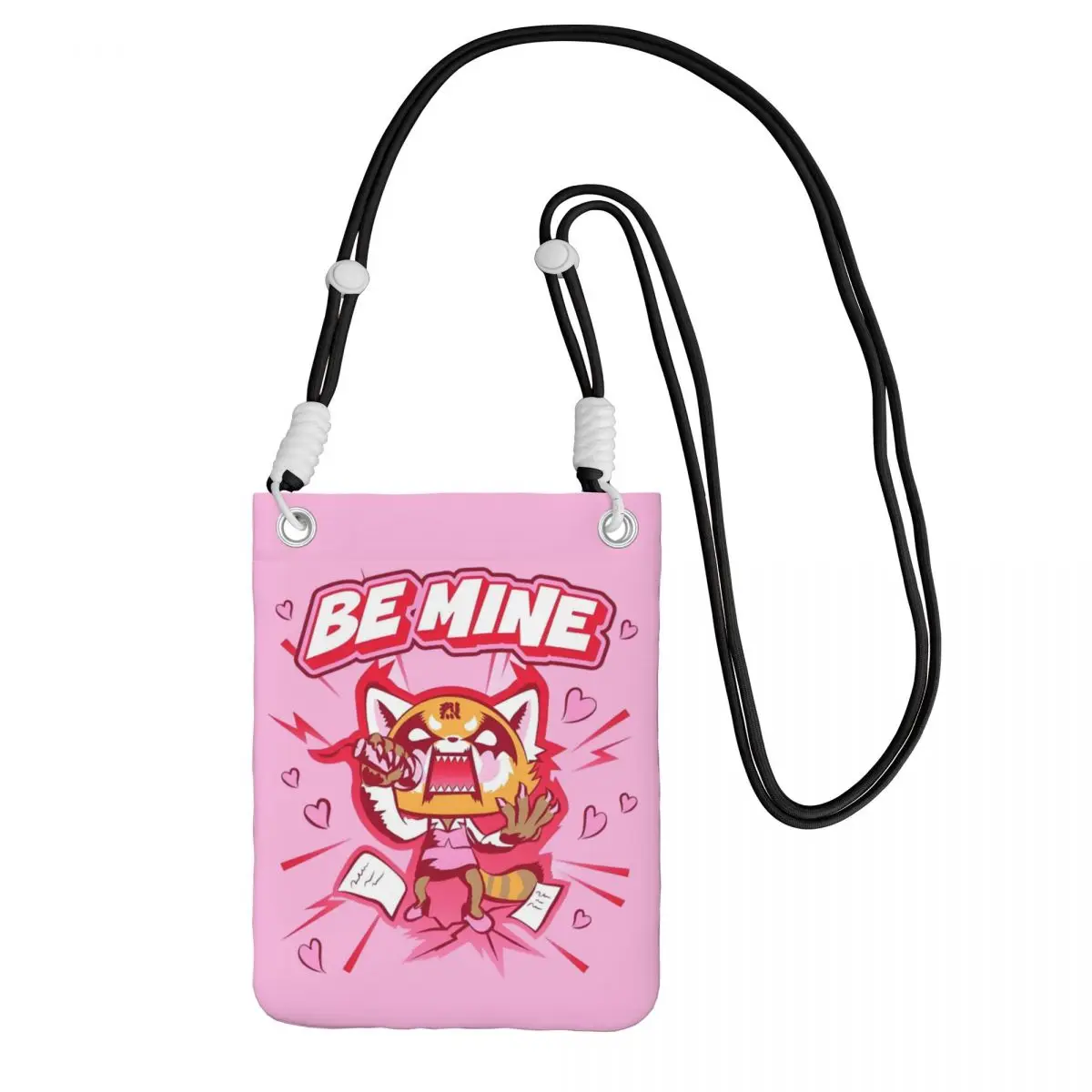 

Custom Aggressive Retsuko Mobile Phone Bag for Men Women Animation Shoulder Crossbody Bag Card Bag Mini Shoulder Purse Wallet