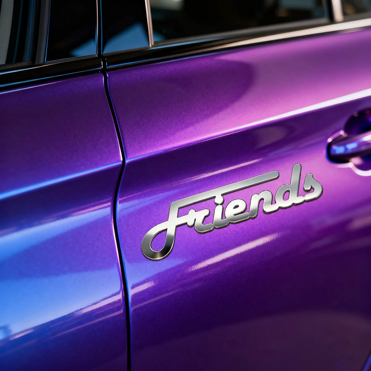 Creative Font Metal Sticker Custom Name Stainless Steel Silver Color Accessories Fender Trunk Badge