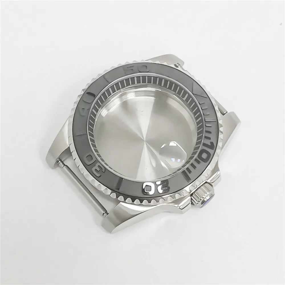 

40mm 316L Steel Gear Case + Oyster Strap + Black Inner Ring + Sapphire Magnifying Glass SUB/GMT Bezel For NH35/ NH36 Movt