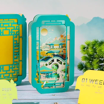 3D Notizblock Kalender neues Jahr Geschenk Memo Pad Papier Kunst 3D Skulptur Schreibtisch Zubehör 3D Haft notizen kleine Geschenke für Gäste