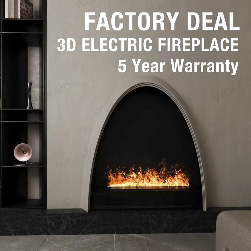 

Spanish Mediterranean Water Vapor Fireplace:Iincluding VAT , Sunset Flame Mode, 2H Install Kit - Fast Madrid Ship