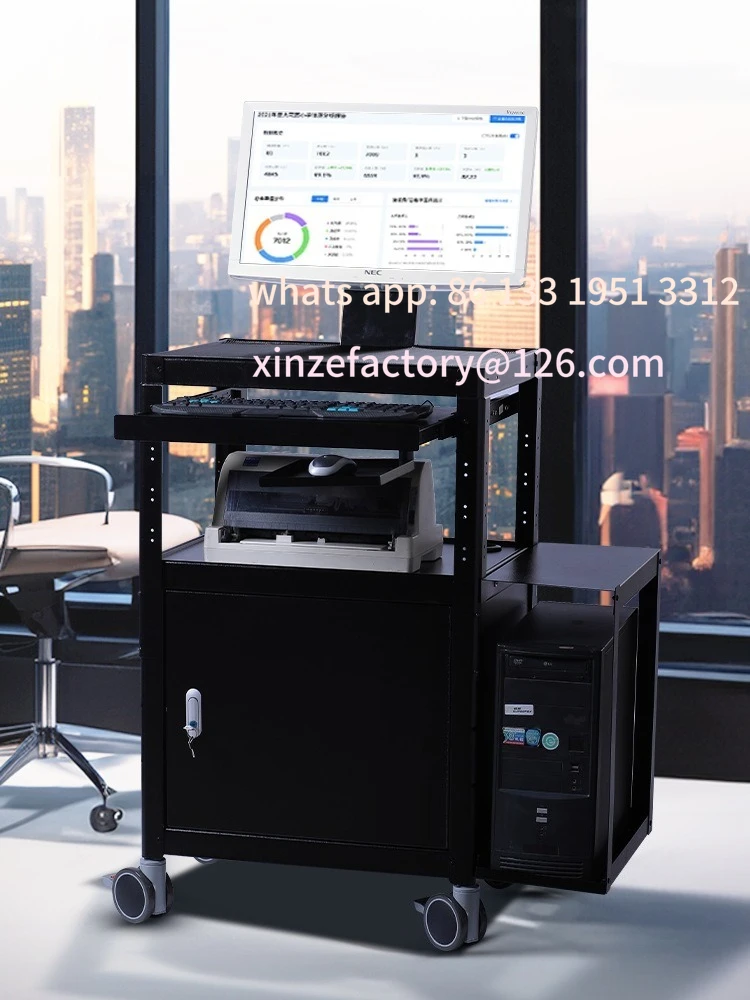 Customizable New Desktop Computer Cart Industrial Mobile Workbench Machine Room O&M Cart Workstation Notebook