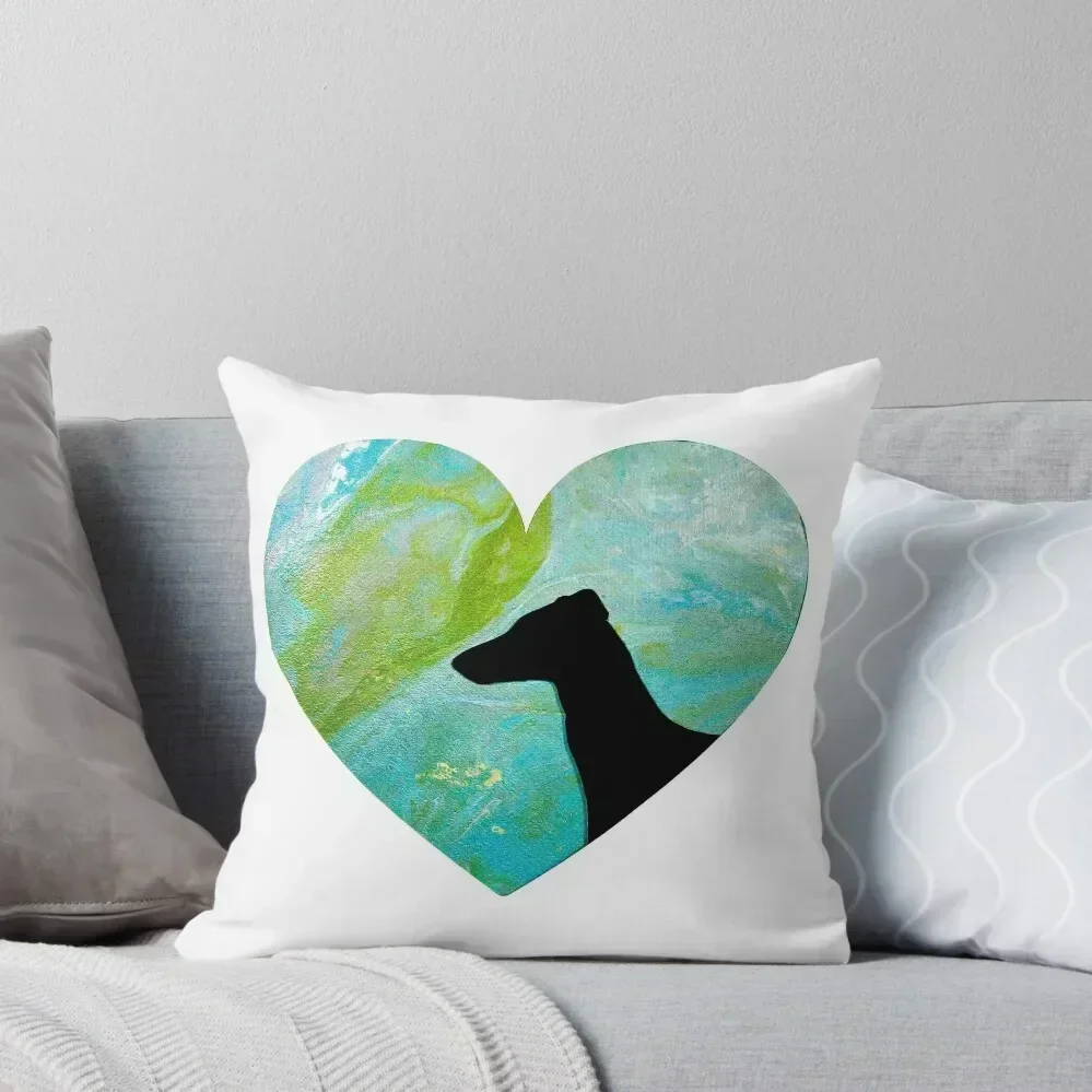 

Greyhound Heart Throw Pillow Cusions Cover Couch Pillows pillow cover luxury pillow