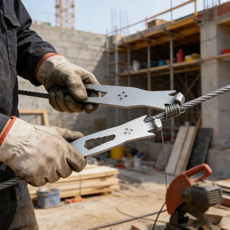 3-in-1 Multifunktionales Drahtverdrehwerkzeug für T-Pfosten-Clips & Zaundraht, Stahldraht-Verdrehgerät mit Haken & 3 Sechskantlöchern – Detail 6