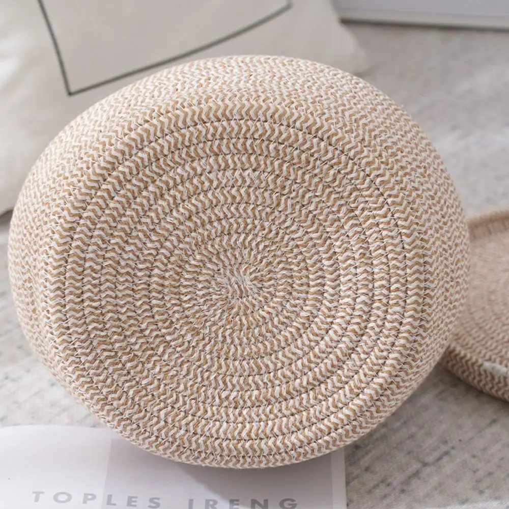 Lidded Basket Cotton Rope Storage Basket with Lid Round Storage Container Mini Organizing Basket Home