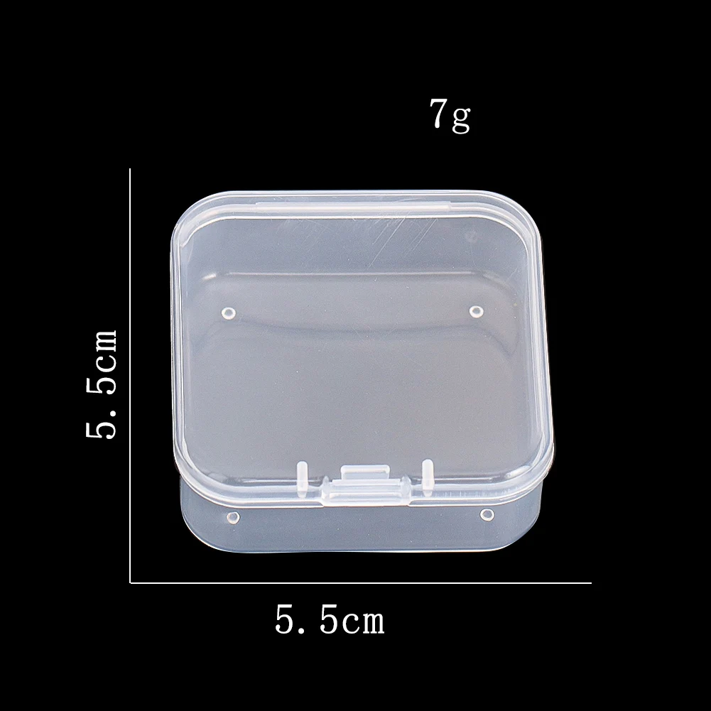 

C5 3PCS Square Plastic Box Containers Collecting Small Items Beads Craft Jewelry Display Storage Organizer Case with Hinged Lid