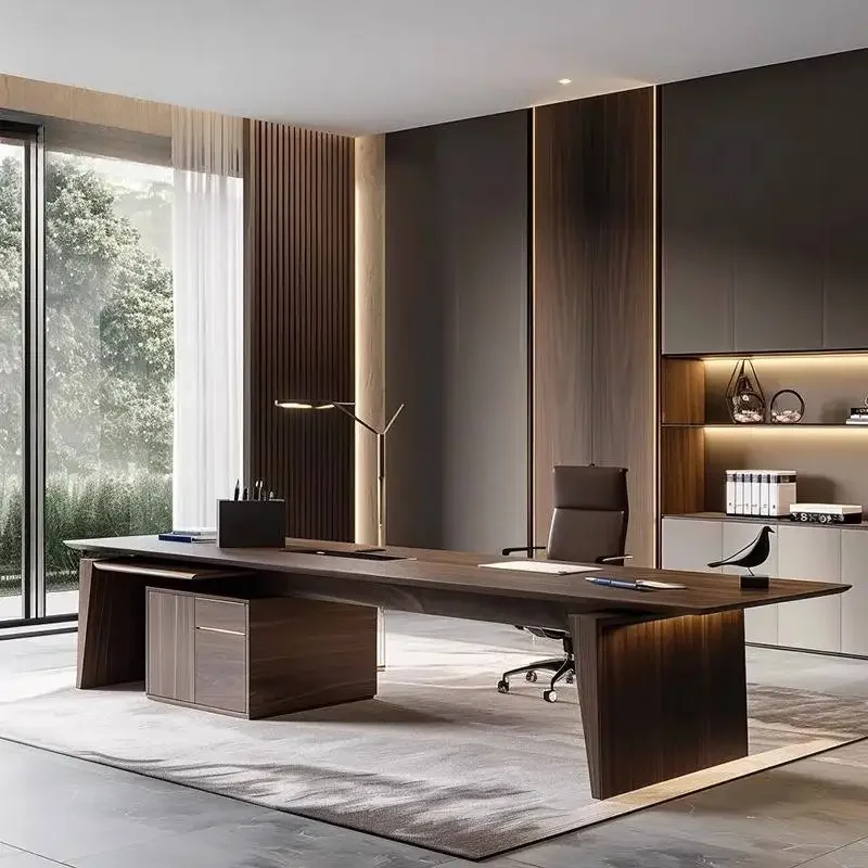 Brown Strong Executive Office Desk Storage Cheap Large Modern Executive Office Desk Luxury Study Mesa De Escritorio Mesa Office