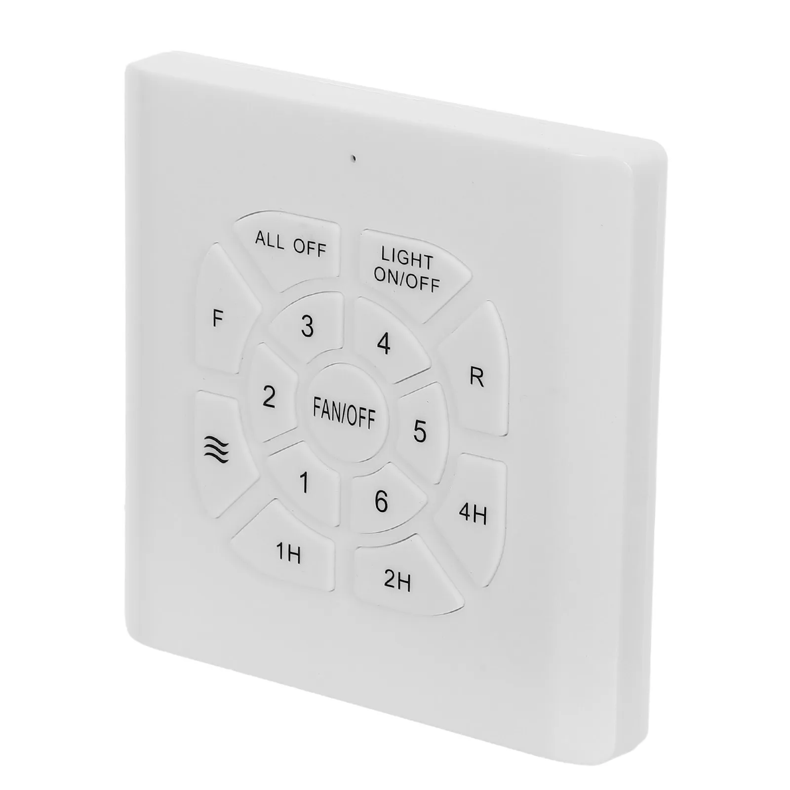 6-Speed Ceiling Fan Wall Switch with Light Control - in-Wall Fan Speed Controller Compatible with Most Electric Ceiling Fans