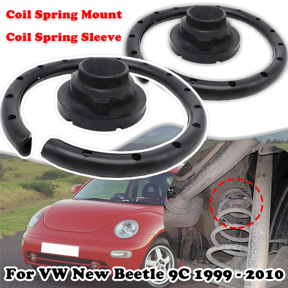 

2Pcs For VW New Beetle 9C Bjalla Rear Axle Leaf Coil Spring Rubber Mount Plate Buffer Suspension Seats Sleeve 1999 2001 -2010