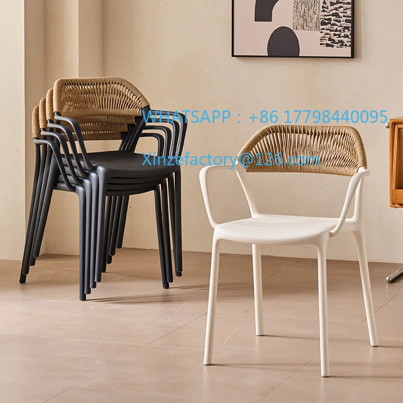 Sedia da esterno, balcone, sedia in corda per il tempo libero, cortile, sedia da pranzo, hotel all'aperto, terrazza, corda da cortile in corda