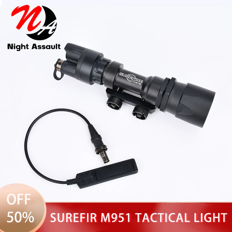 Tactical Surefir  M951 LED Flashlight Version Super Bright Hunting Weapon Lamp Scout Lights Rail With Remote Pressure Switch