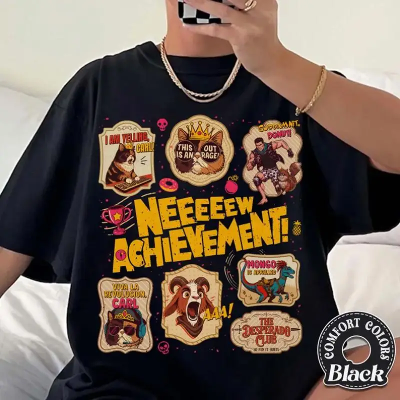 Dungeon Crawler Carl Stamps Comfort Color Shirt New Achievement T-Shirt LitRPG Book Lover Geschenk Fantasy Reader Grafik-T-Shirt