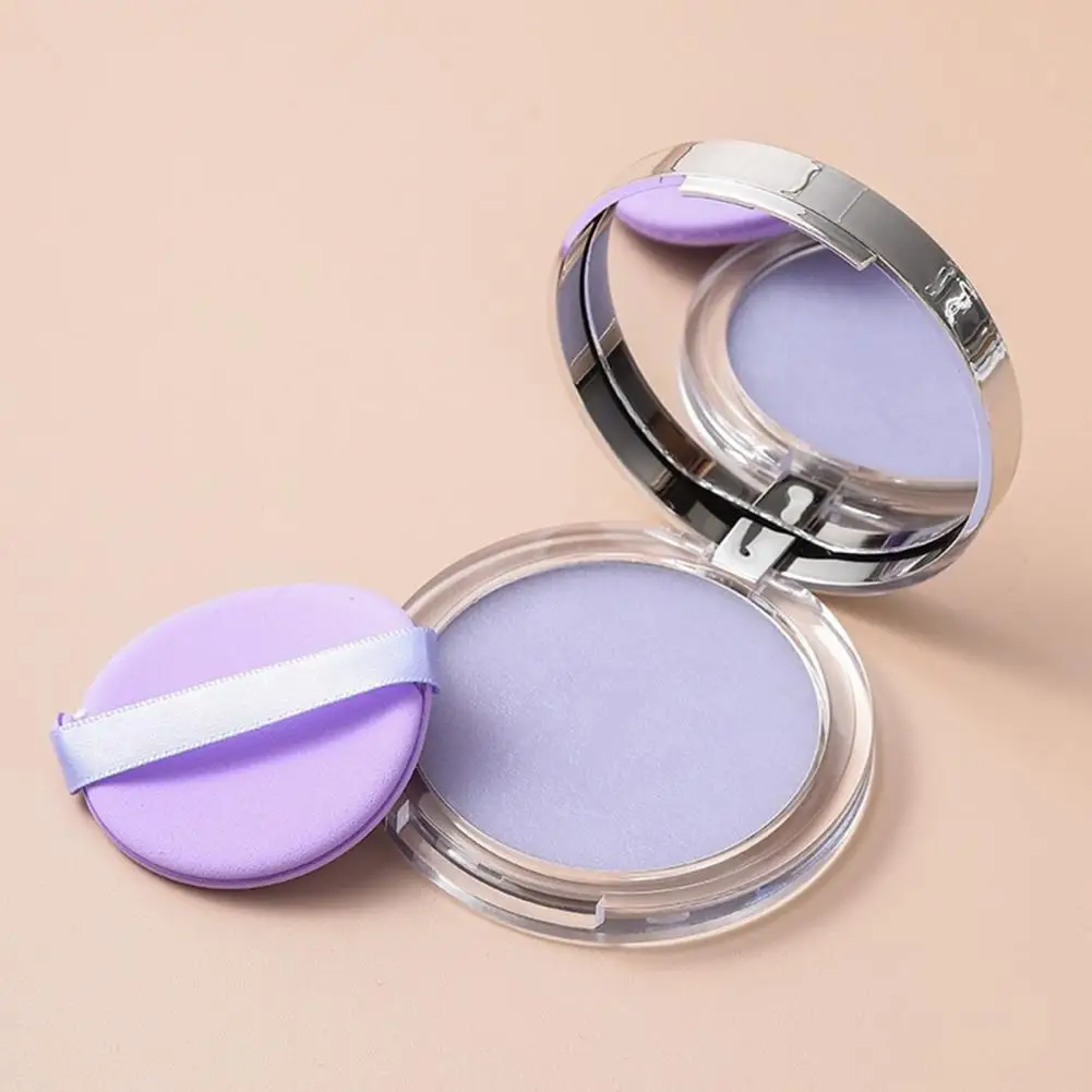 Lavender Matte Powder Oil Control Matte Pressed Powder with Long Lasting Shine-free for Women Girls Lavender Setting for Natural