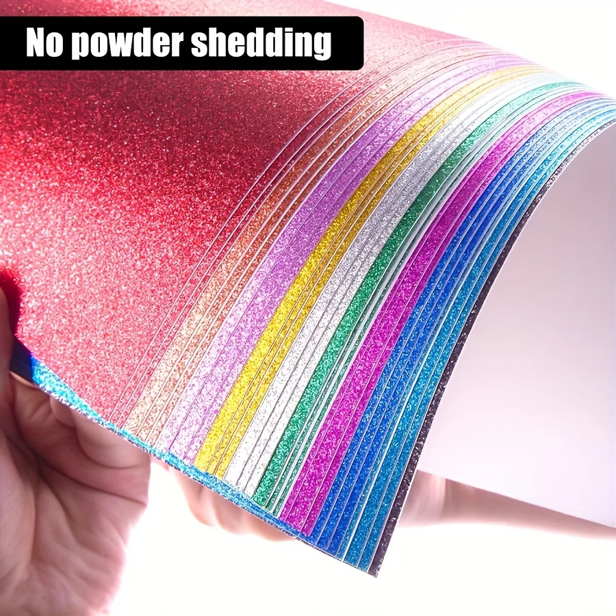 10sheets glitter cardstock, A4 premium craft cardstock, non-self-adhesive paper, art project gift wrap 10 colors 250gsm