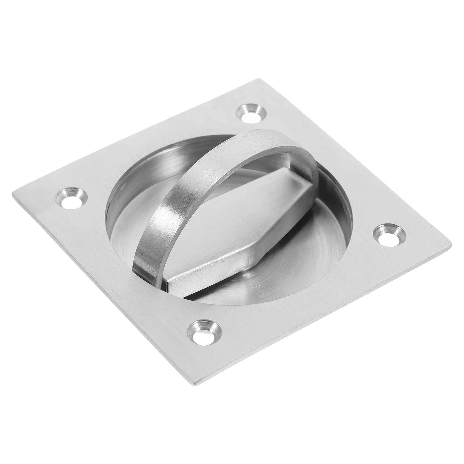 

1 Set Of 70Mm Brushed Stainless Steel Flush Handle 55Mm Mount Hole For Sliding Cabinet Door Drawer Recessed Fixing Cabinet Pull