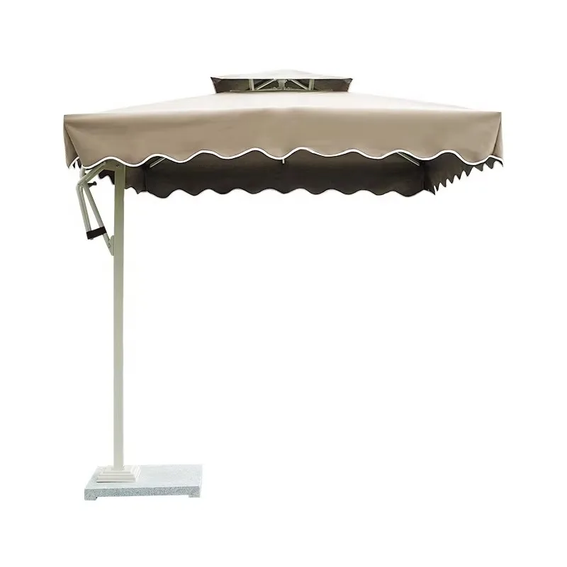 

2026 Outdoor High Quality Strong Windproof Square Side Standing Garden Swimming Pool Beach Leisure Umbrella