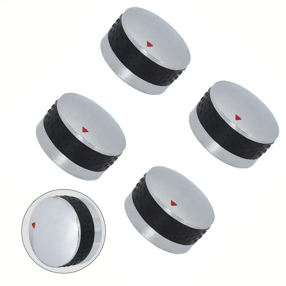 4pcs 58mm/50mm Gas Grill Control Knobs Replacement Fits BBQ Gas Grills For Oven Stove Round Non-slip Silicone Ring