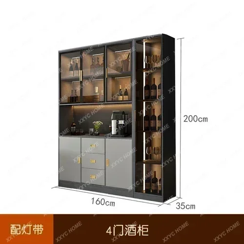 Living Room Wall Wine Cabinets Wooden Display Wine Cabinets Kitchen Storage Racks Liquor Mueble Licorera Bar Furniture
