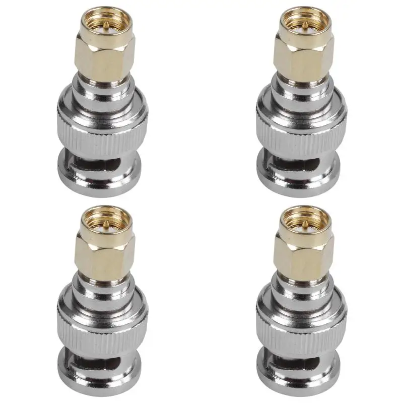 4pack X((SMA to BNC Kits RF Coaxial Adapter Male Female Coax Connector 4 Pieces)