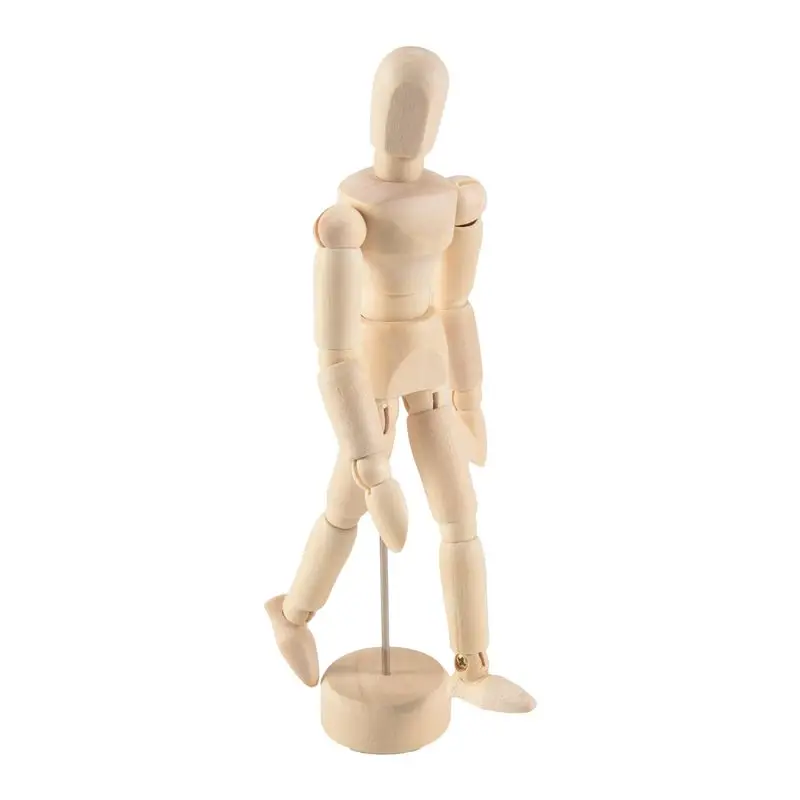AEF5-Wooden Drawing Draft 14 Various Poses Produced Drawing Material Movable Model 14 Cm