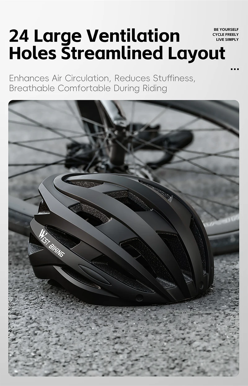 WEST BIKING CE-zertifizierter Fahrradhelm, magnetische Schutzbrille, USB-Rücklicht, verstellbar, 56–65 cm, M-XL, XXL, für Herren, für Straßen- und Mountainbiking – Detail 12
