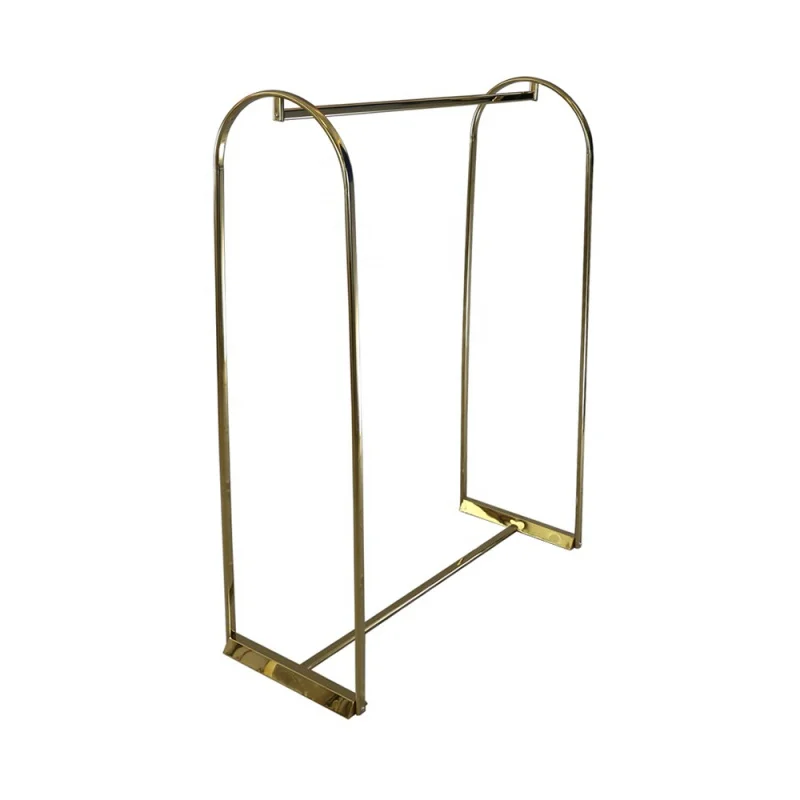 Imagem -02 - Conjunto Completo Vestuário Display Stand Rack Nórdico Metal Aço Inoxidável Ouro Personalizado Lojas de Varejo Personalizado