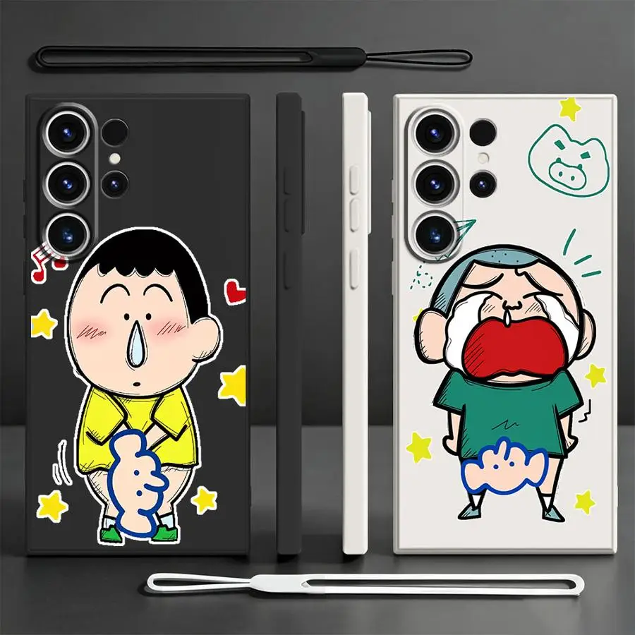 S-ShinChans Cartoon Case for Samsung Galaxy S26 S20 FE Note 20 10 Ultra S24 Ultra S22 S23 S25 Edge S21 Plus Phone Cover