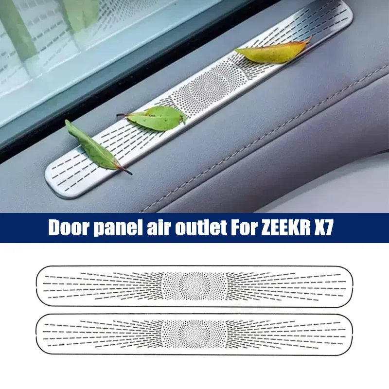 Pair For ZEEKR 7X Air Outlet On Door Panel Cover Air Conditioner Protective Cover Dust Cover Stick Patch Decor Auto Accessoires
